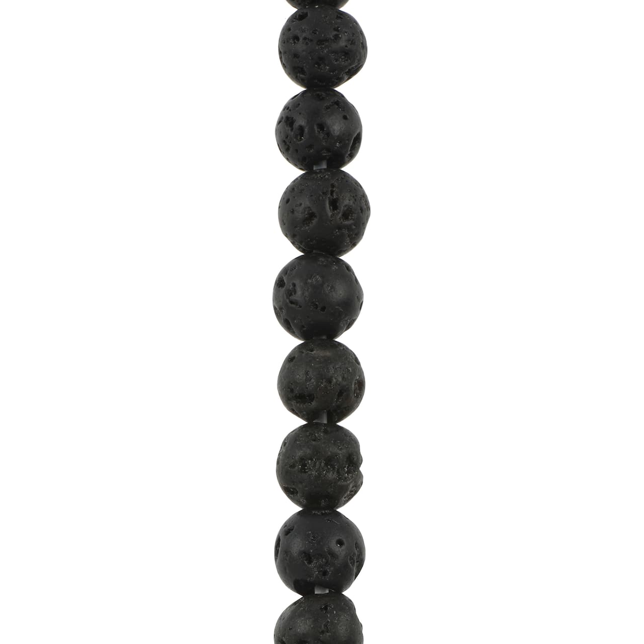Black Lava Round Beads, 4mm by Bead Landing™